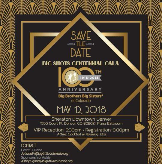 SAVE THE DATE! Big Shots Centennial Gala