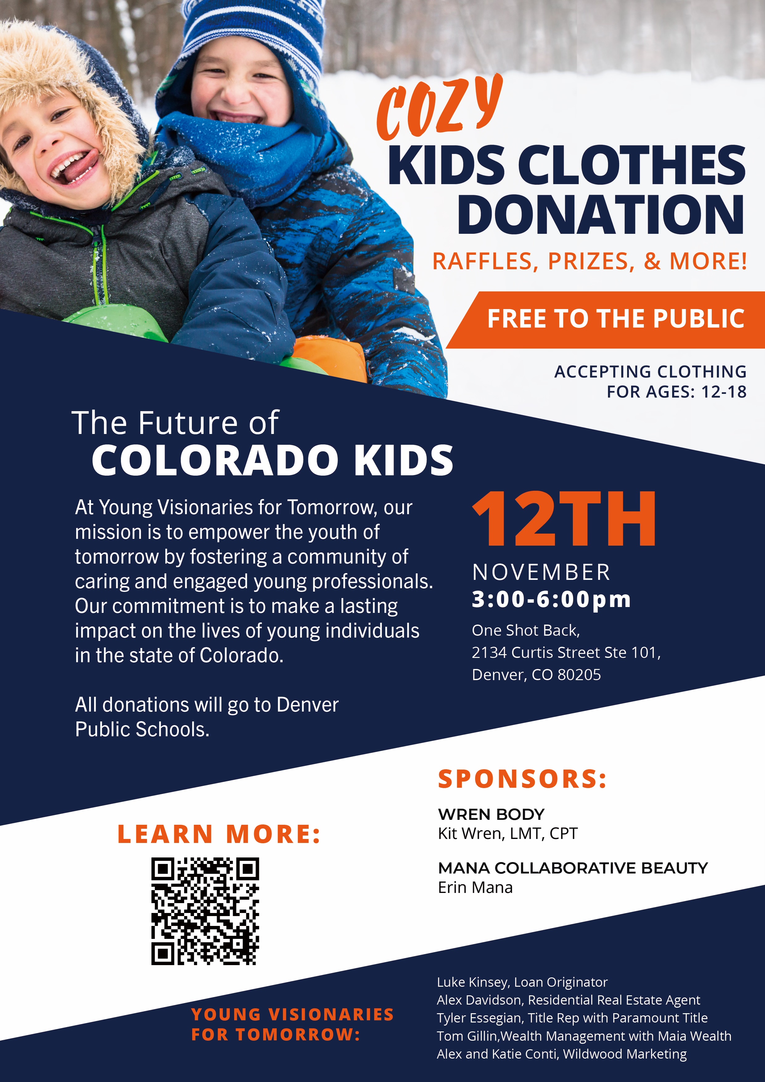 Young Visionaries for Tomorrow - Kids Clothes Drive